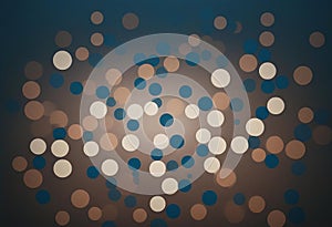 Blue and white circles abstract tech banner design. Geometric vector background