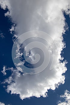 Blue and white cloudscape for background use