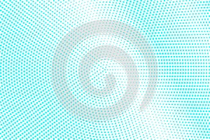 Blue white dotted halftone. Halftone background. Shiny diagonal dotted gradient.