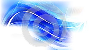 Blue and White Flow Curves Background Vector Image