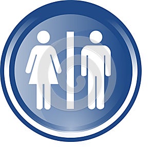 Blue and white gender button