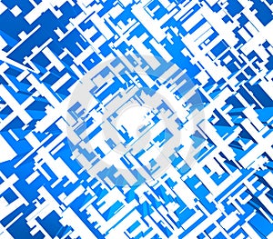 Blue and white geometric coposition of geometrical background