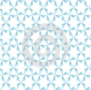 Blue and white geometric trigonal seamless pattern design element