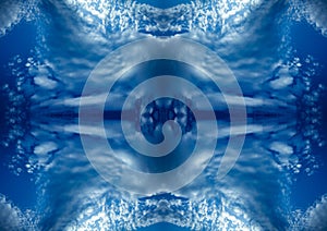 Blue White Glass Abstract Art Backgrounds