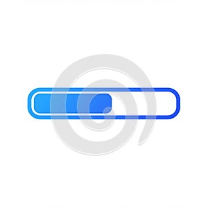 Blue and white gradient loading bar on a white background. The progress bar is