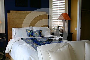 Blue and White Guest Room