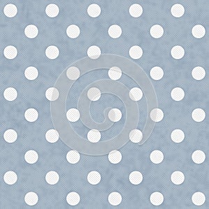 Blue and White Large Polka Dots Pattern Repeat Background