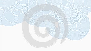 Blue white minimal linear circles abstract futuristic tech motion background