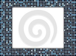 Blue and white mosaic background