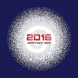 Blue- White New Year 2016 Snow Flake Background