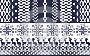 Blue and white Nordic Pattern