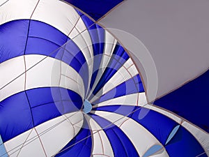 Blue-white parasail