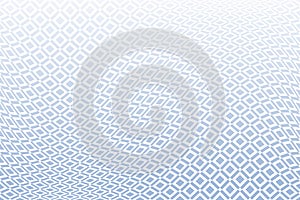 Blue and white pattern. Wavy movement illusion