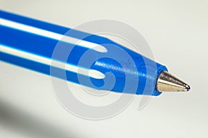 Blue and white Pen tip macro