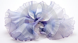Blue And White Petal Flower In The Style Of Lois Greenfield