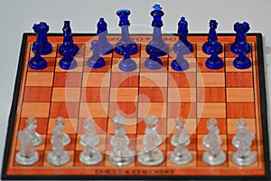Blue and White Piece of Chess board