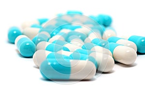 Blue-white pills