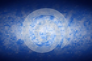 Blue and white Pixel mosaic texture background