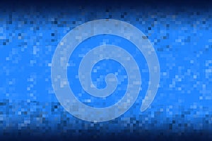 Blue and white Pixel mosaic texture background