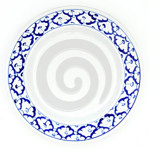 Blue and white plate pineapple pattern traditional style