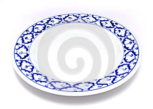 Blue and white plate pineapple pattern traditional style