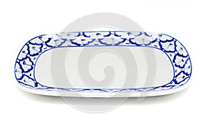 Blue and white plate pineapple pattern traditional style