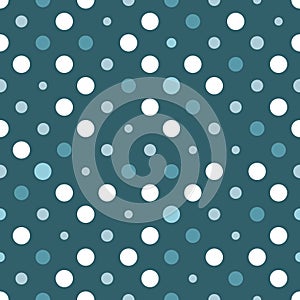 Blue white polka dots