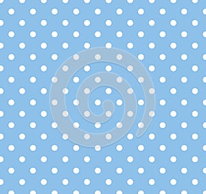 Blue with white polka dots photo