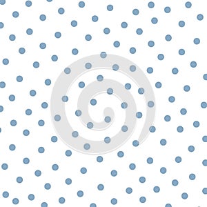 Blue White Polka Dots Y2K Indie Pattern With Black Background