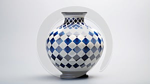 Blue And White Porcelain Vase With Colored Diamonds - Reviving Historic Art Forms