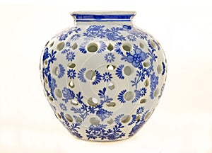 Blue and White Pottery Jar