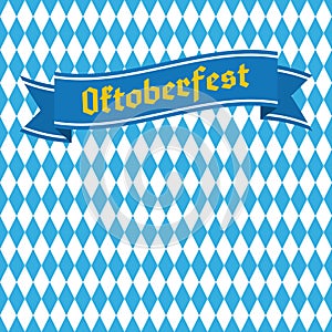Blue and white rhombus seamless pattern. Germany beer festival.
