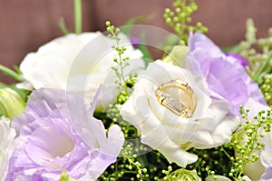Bridal bouquet close up picture
