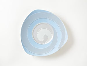 Blue and white saucer