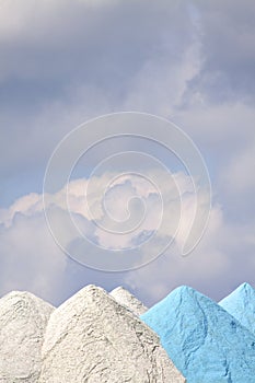 Blue & White Silica Mounds photo