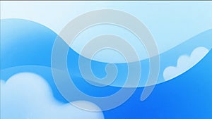 Blue and White Silky Waveflows Creating a Clean Smooth Abstract Background