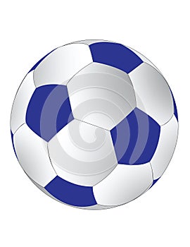 Blue and white soccerball