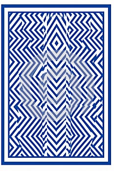 a blue and white square pattern on a white background