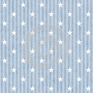 Blue and White Stars and Stripes Fabric Background