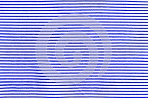 Blue and white stripe fabric background, textile concept