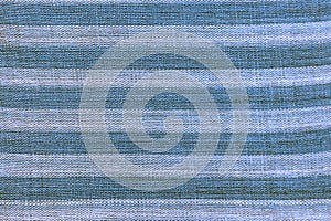 Blue and white striped cotton fabric background