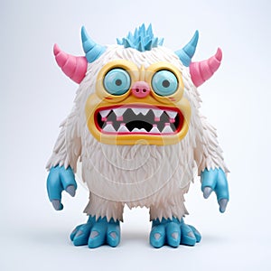 Colorful Zbrush Style Toy Monster With Glasses photo