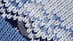 Blue and white sweater pattern for Christmas or winter design.