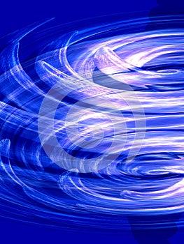 Blue and white swirl abstract