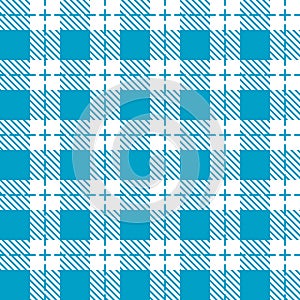 Blue and white tablecloth seamless pattern.