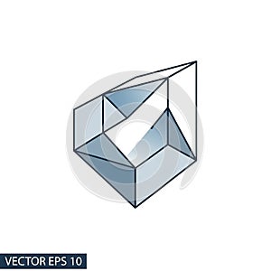 Blue and white to create depth and perspective resembling an