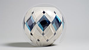 Blue And White Vase With Diamond Shaped Paper - Digital Constructivism photo