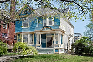 Blue & White Victorian House