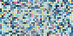 Blue White Yellow Tiling Colored Squares