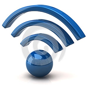 Blue wifi icon